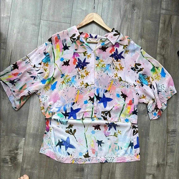 Floral Button-Up Blouse - Picture 9 of 13
